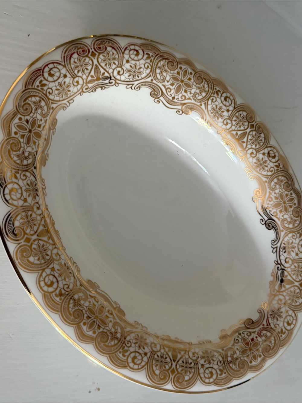 NEW Waterford Lismore Lace Gold Oval Serving Bowl - Picture 2 of 5